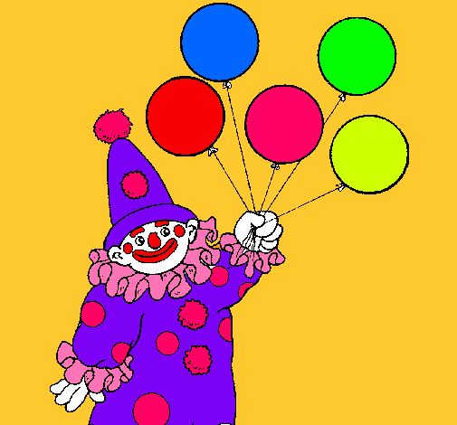 Dibujo de Payaso con globos pintado por Egh7288 en  el día  27-10-10 a las 04:08:50. Imprime, pinta o colorea tus propios dibujos!