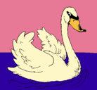 Dibujo Cisne en el agua pintado por miriam