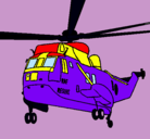 Dibujo Helicóptero al rescate pintado por amalia