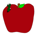 Dibujo Gusano en la fruta pintado por keila
