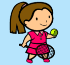 Dibujo Chica tenista pintado por paola