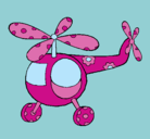 Dibujo Helicóptero adornado pintado por andreita