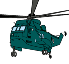 Dibujo Helicóptero al rescate pintado por emilio