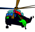Dibujo Helicóptero al rescate pintado por wiliams