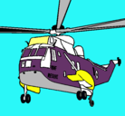 Dibujo Helicóptero al rescate pintado por brandon 4 años