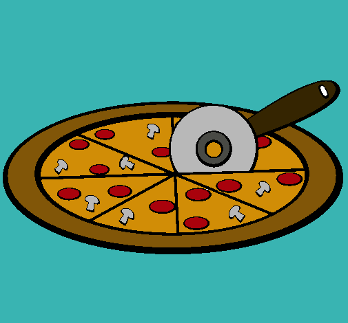 Dibujo Pizza pintado por brisi