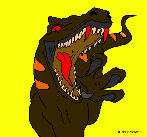 Dibujo Velociraptor II pintado por junior