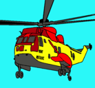 Dibujo Helicóptero al rescate pintado por kini 