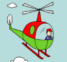 Dibujo Helicóptero pintado por Juan Pablo