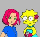 Dibujo Sakura y Lisa pintado por goretti