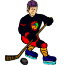 Dibujo Jugador de hockey sobre hielo pintado por JUGHAR