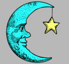 Dibujo Luna y estrella pintado por tuuhLunna