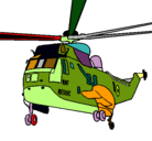 Dibujo Helicóptero al rescate pintado por catalina