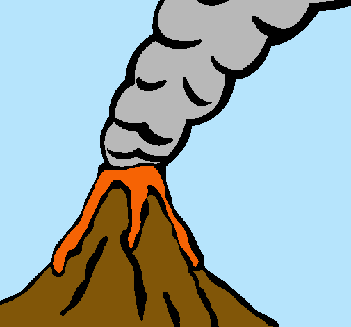 Dibujo Volcán pintado por darlyn