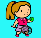 Dibujo Chica tenista pintado por lola