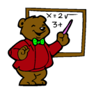 Dibujo Profesor oso pintado por fffff