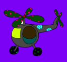 Dibujo Helicóptero adornado pintado por rodriguin