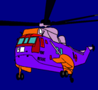Dibujo Helicóptero al rescate pintado por JUAN RAMON