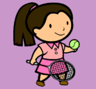 Dibujo Chica tenista pintado por bero