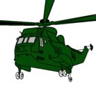 Dibujo Helicóptero al rescate pintado por justin