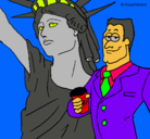 Dibujo Estados Unidos de América pintado por chicho