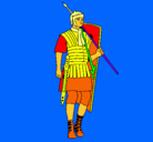 Dibujo Soldado romano pintado por aurorilla