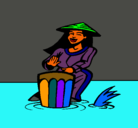 Dibujo Mujer tocando el bongó pintado por vanessa