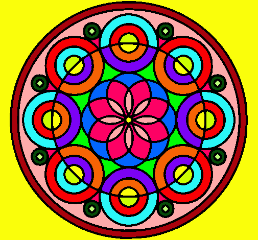 Dibujo Mandala 35 pintado por paloma