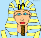 Dibujo Tutankamon pintado por jesi