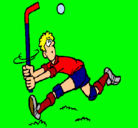 Dibujo Jugador de hockey sobre hierba pintado por maite1162