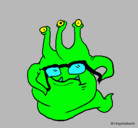 Dibujo Extraterrestre con gafas pintado por sebastian