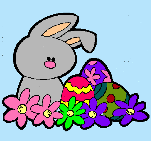 Dibujo Conejito de pascua pintado por kiara