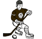 Dibujo Jugador de hockey sobre hielo pintado por melina