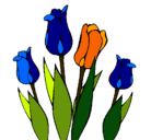 Dibujo Tulipanes pintado por lalo