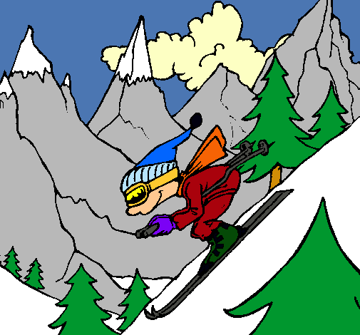 Dibujo Esquiador pintado por Musico