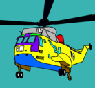 Dibujo Helicóptero al rescate pintado por brian