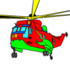 Dibujo Helicóptero al rescate pintado por heli-tor