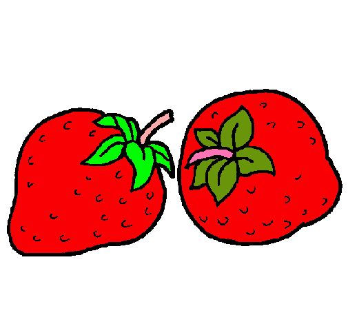 Dibujo fresas pintado por Elie