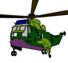 Dibujo Helicóptero al rescate pintado por ale
