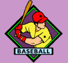 Dibujo Logo de béisbol pintado por helia