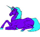 Dibujo Unicornio sentado pintado por livehorses