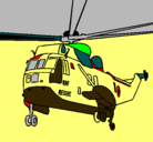 Dibujo Helicóptero al rescate pintado por RUBEN