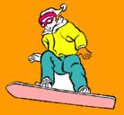 Dibujo Snowboard pintado por payasita
