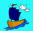Dibujo Barco velero pintado por richard