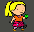 Dibujo Chica tenista pintado por sandra