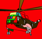Dibujo Helicóptero al rescate pintado por jonathan