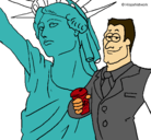 Dibujo Estados Unidos de América pintado por macarena