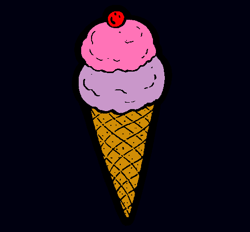 Dibujo Cucurucho de helado pintado por andhrea