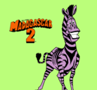 Dibujo Madagascar 2 Marty pintado por paola