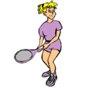 Dibujo Chica tenista pintado por VIOLETA